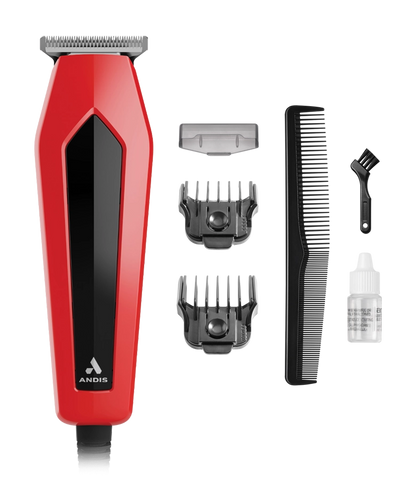 Andis ultra trim T-blade trimmer 7pc. Red and black