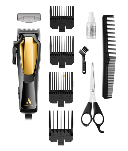 Andis ultra clip precision clipper. 10pc. Black and gold