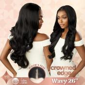 Sensationnel crowned edge lace wig. Wavy 26”