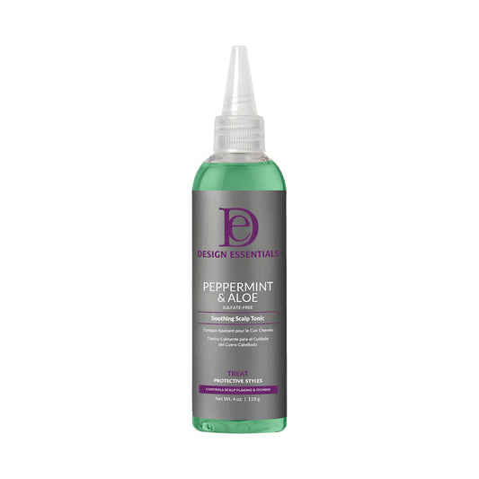Design Essentials peppermint & aloe soothing scalp care tonic. 4oz