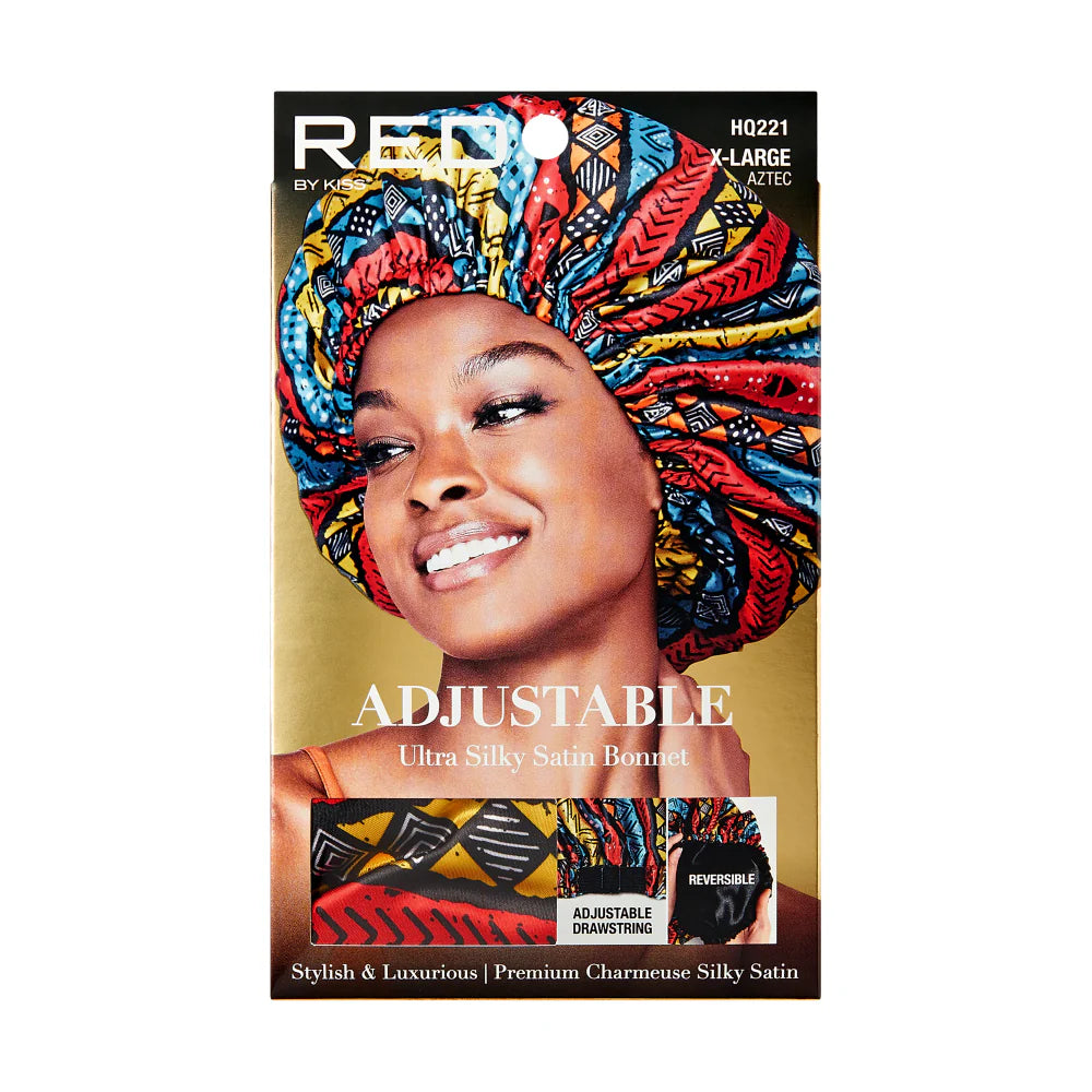 Red by Kiss adjustable silky satin bonnet XL. HQ221