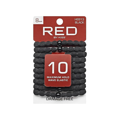 Red by Kiss cotton elastic band 10 pcs black. HEB13