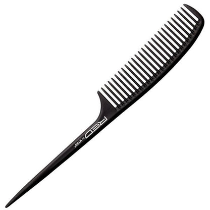 Red by Kiss carbon wide teeth rat tail comb black. HM16