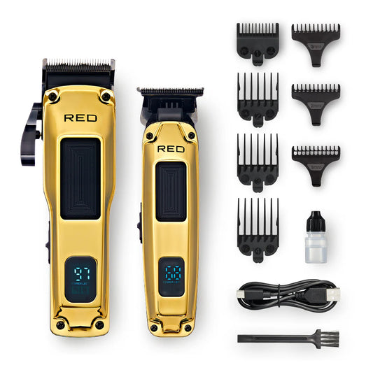 Red by Kiss cordless clipper and trimmer combo. Gold. CCT01