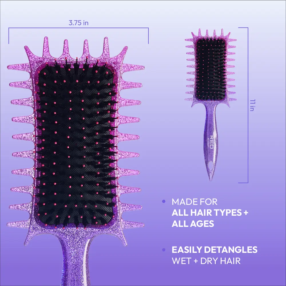 Red by Kiss curl defining brush nylon & boar bristle. HH253