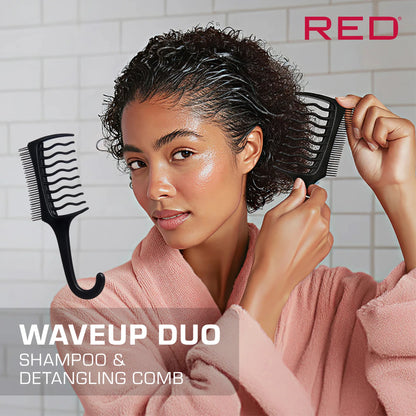 Red by Kiss wave up duo. Shampoo & detangle comb