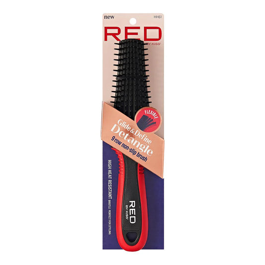 Red by Kiss glide & define detangle brush. HH61