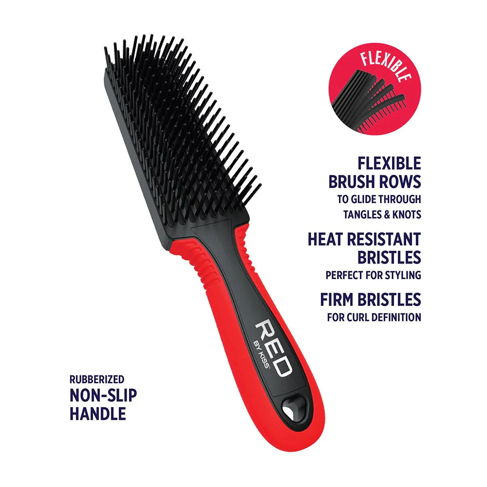 Red by Kiss glide & define detangle brush. HH61