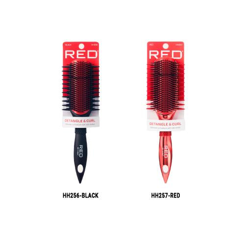 Red by Kiss detangle and curl defining brush. Red. HH257