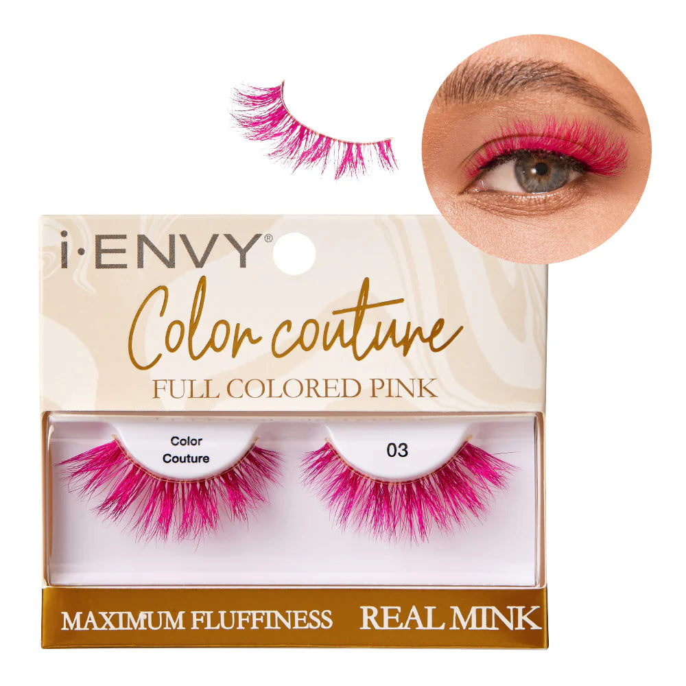 I. Envy color couture real mink lashes.