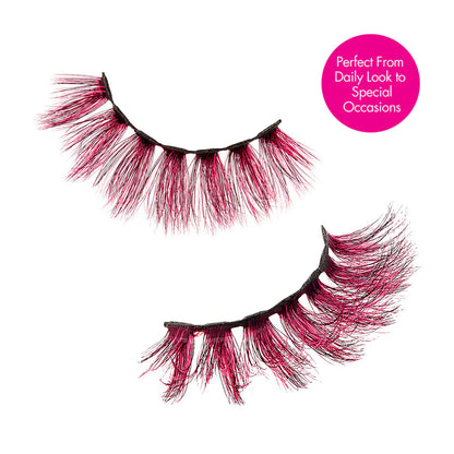 I. Envy color couture mixed colored lashes. Crimson. IC05