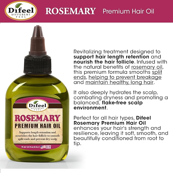 Difeel rosemary premium hair oil. 2.5oz