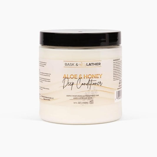 BASK N LATHER ALOE HONEY DEEP CONDITIONER. 8oz