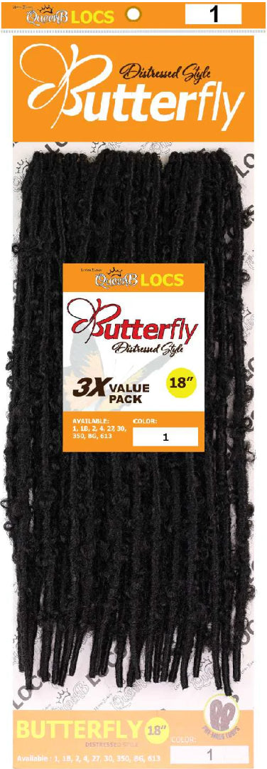 QueenB distressed butterfly locs 3X value pack