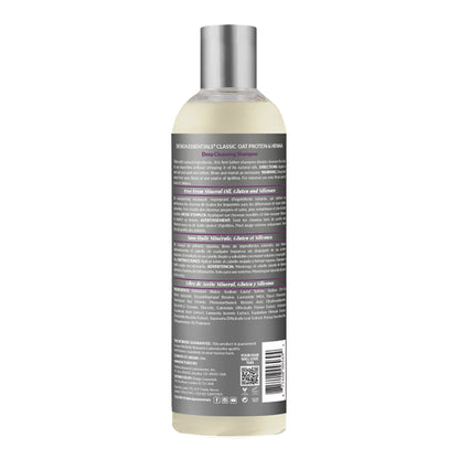Design essentials oat protein & henna deep cleansing shampoo. 12 oz