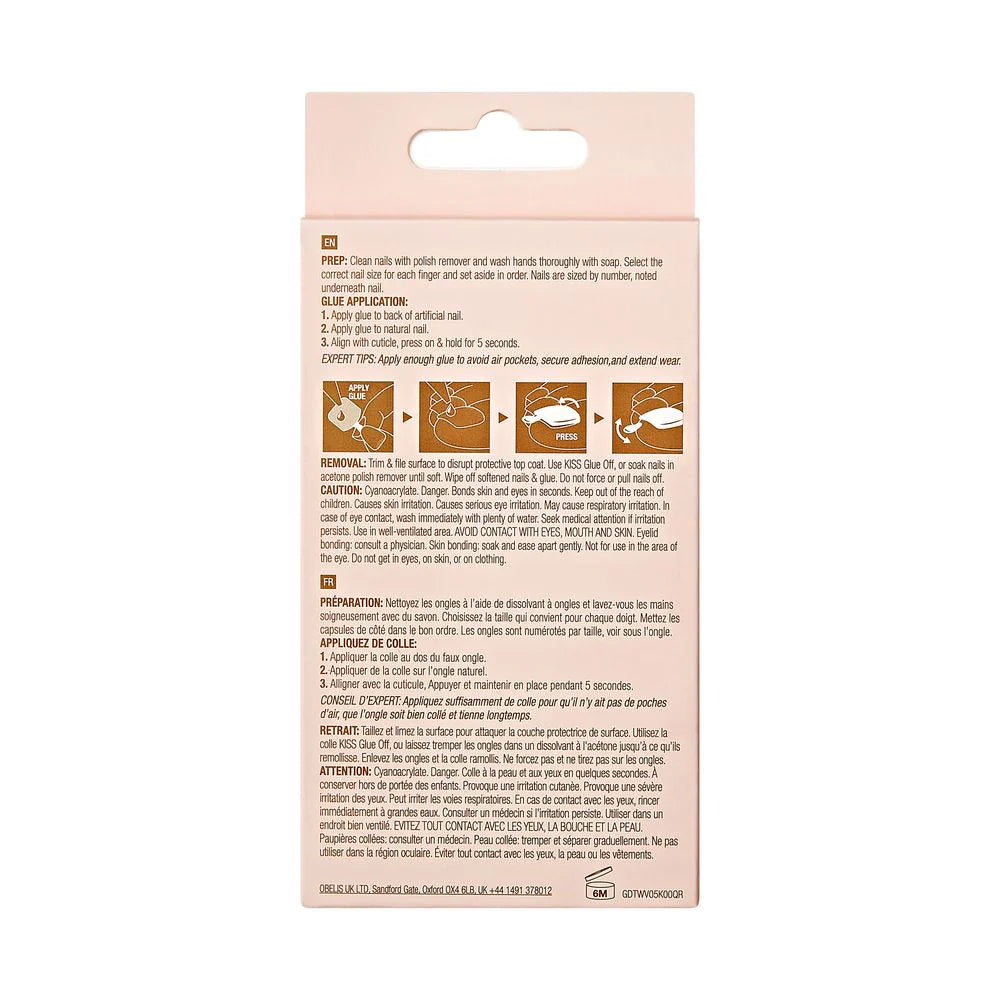 Gold Finger trendy toenails. 24 toenails. GDTW01