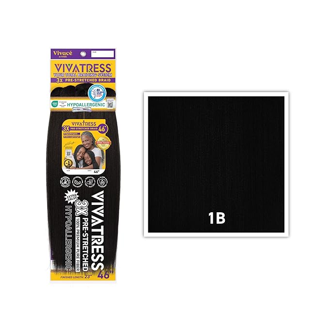 Vivace by Kiss Vivatress 3X hypoallergenic pre-stretched braid