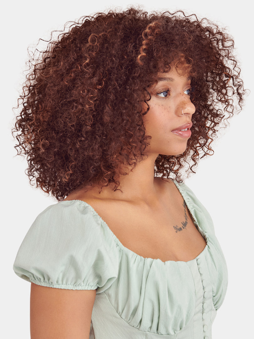 Vivace by Kiss Saemoshi half wig. KYRA (Kinky Curl 14”)