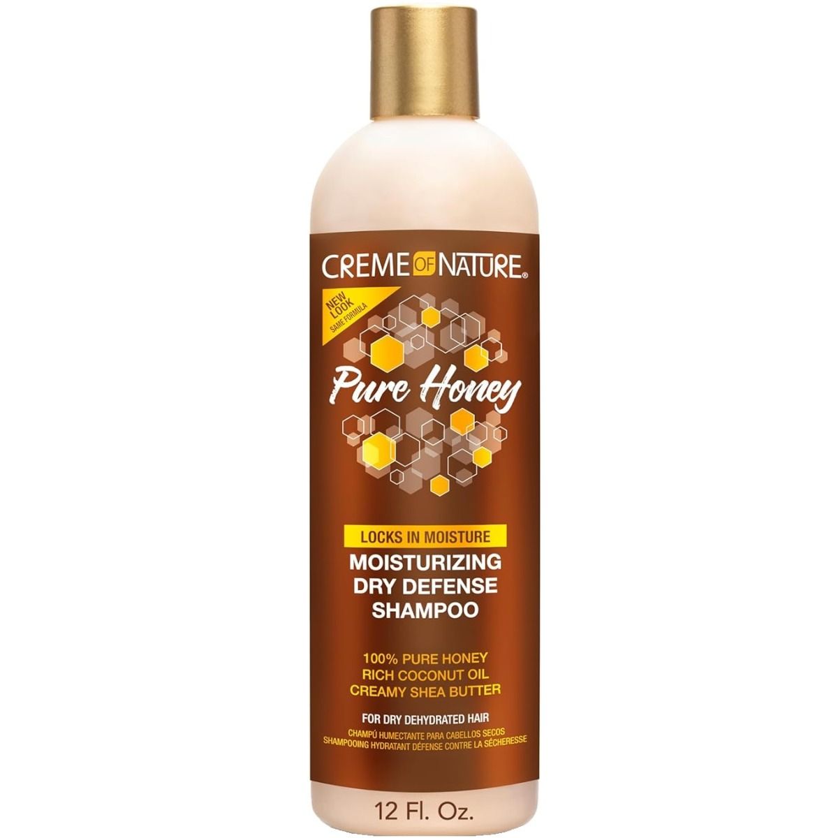 Creme of nature pure honey moisturizing dry defense shampoo. 12oz