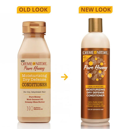 Creme of nature pure honey moisturizing dry defense conditioner . 12oz