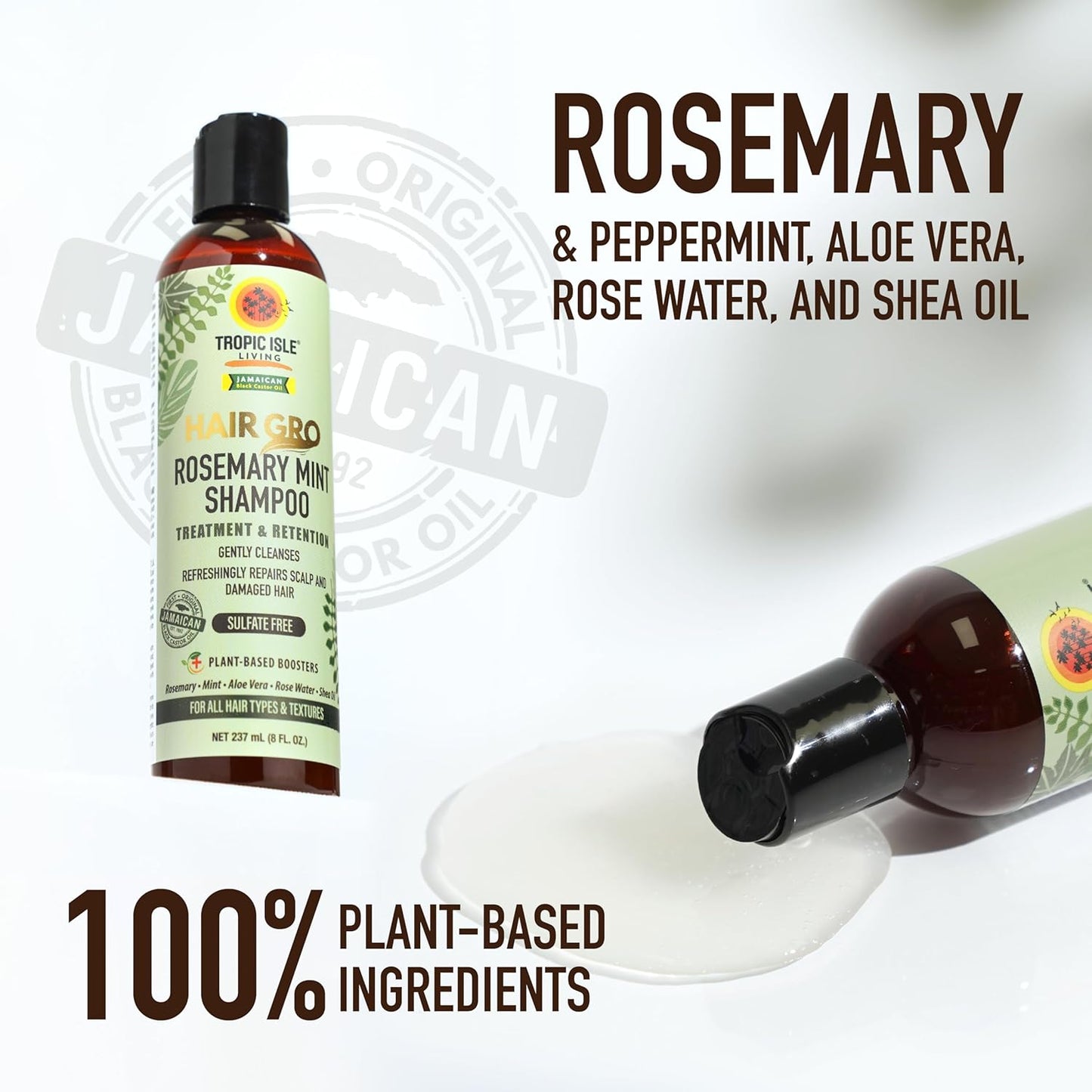 Tropic Isle living rosemary mint shampoo. 8oz