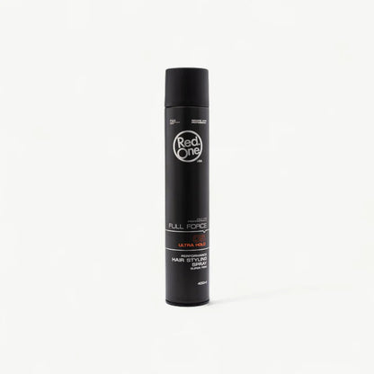 Red one hair styling spray.