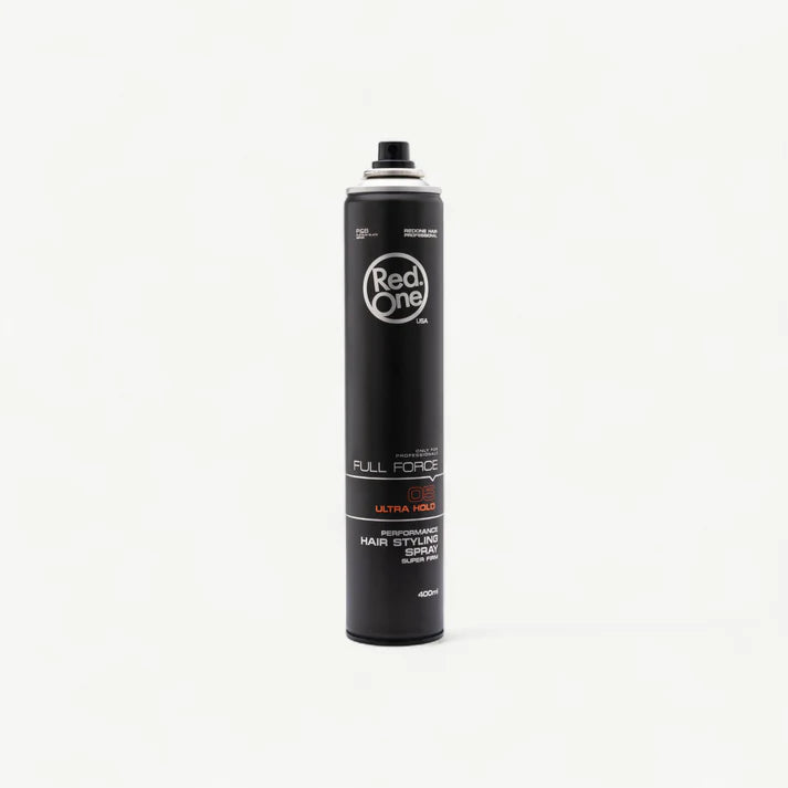 Red one hair styling spray.