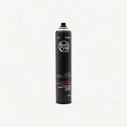 Red one hair styling spray.