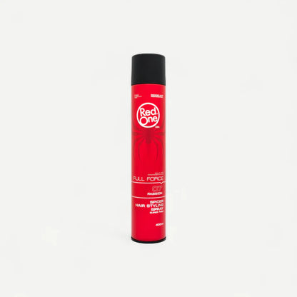 Red one hair styling spray.