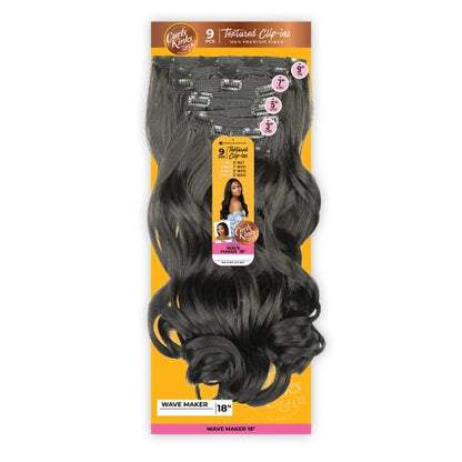 Sensationnel Textured Clip-Ins Weave Curls Kinks & Co Wave Maker 18" (9Pcs)