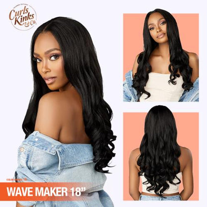 Sensationnel Textured Clip-Ins Weave Curls Kinks & Co Wave Maker 18" (9Pcs)
