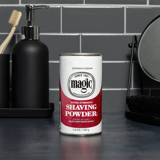 Softsheen Carson Magic shaving powder. Extra strength