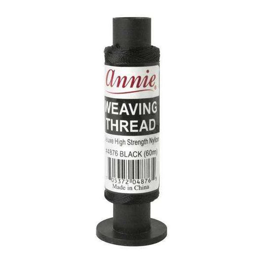 Annie nylon weaving thread 60m. Black. #4876