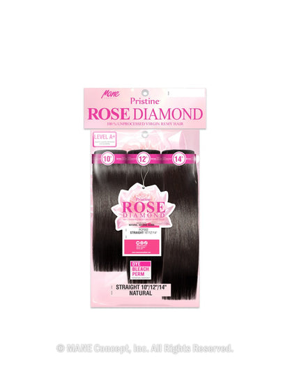 Mane Concept Pristine Rose Diamond virgin remy hair. Straight