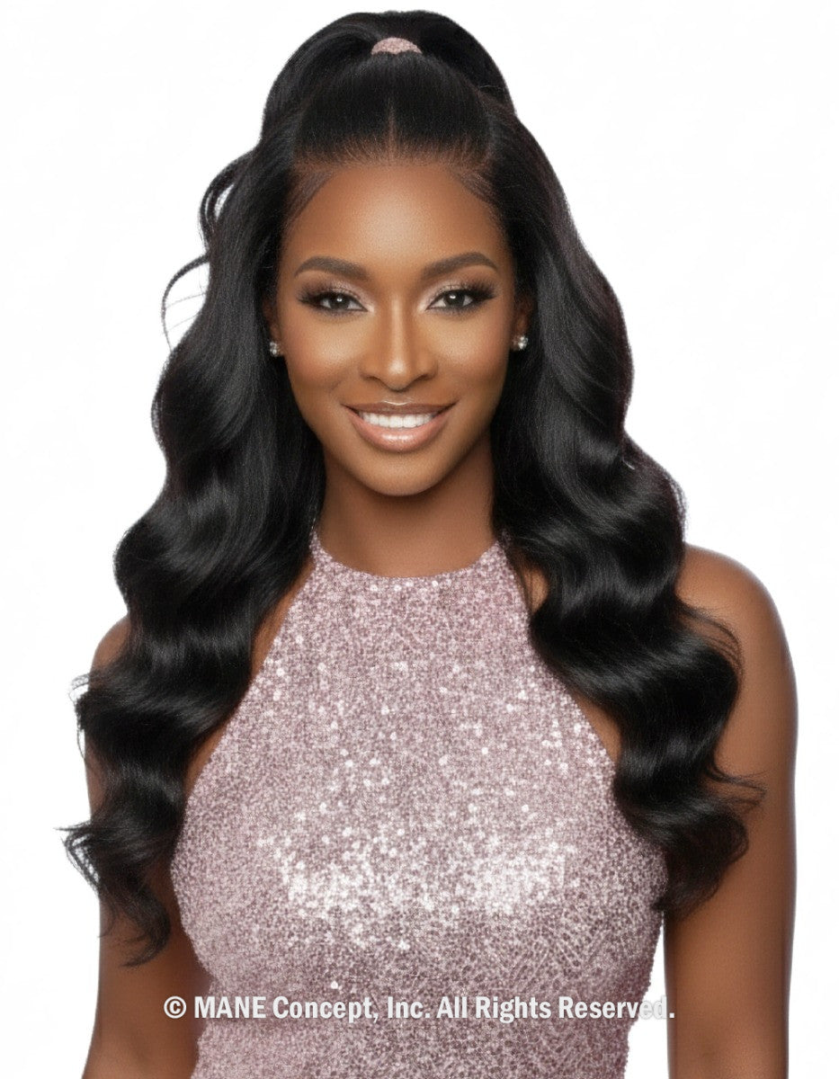 Mane Concept Pristine Rose Diamond virgin remy hair. Body wave