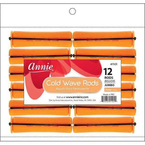 Annie cold wave rods, Jumbo. Orange #1101. 12pcs