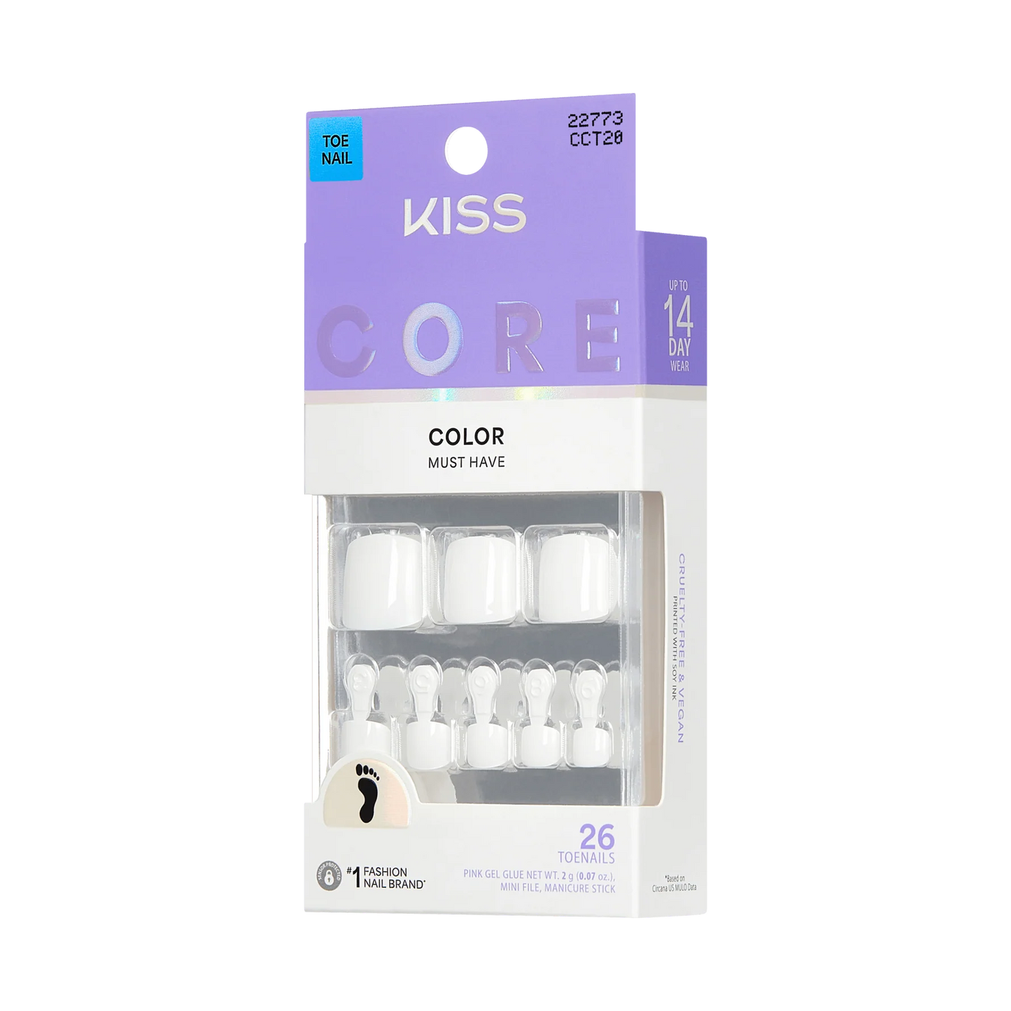 Kiss toe nails.  26 toe nails. Toe tally yours. CCT20