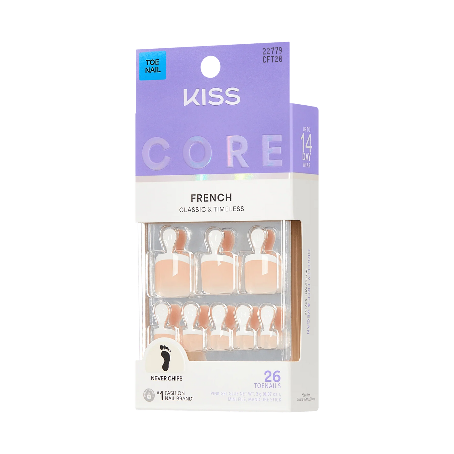 Kiss toe nails.  26 toe nails. Two of a kind. CFT20