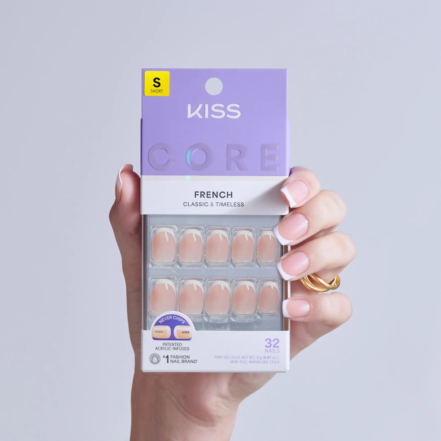 Kiss Core French nails. 32 nails.