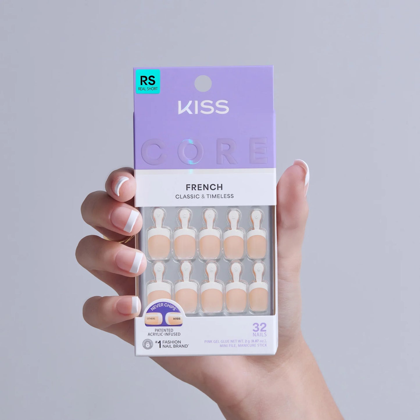 Kiss Core French nails. 32 nails.