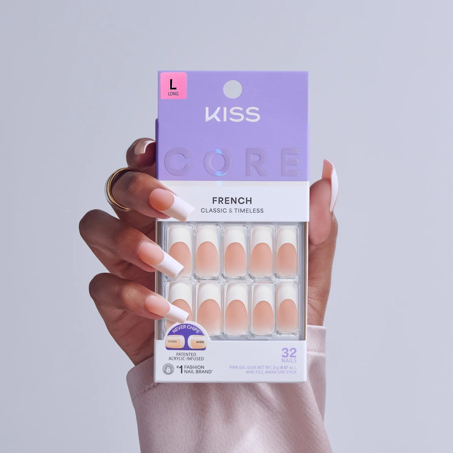 Kiss Core French nails. 32 nails.