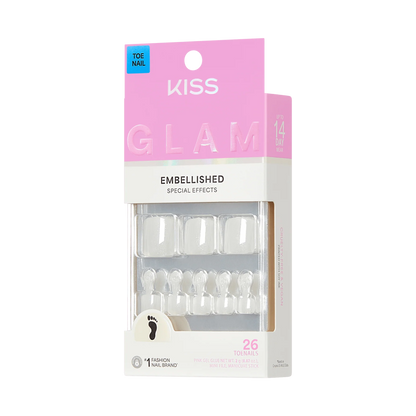 Kiss Glam embellished toe nails. 26 toenails. GST01