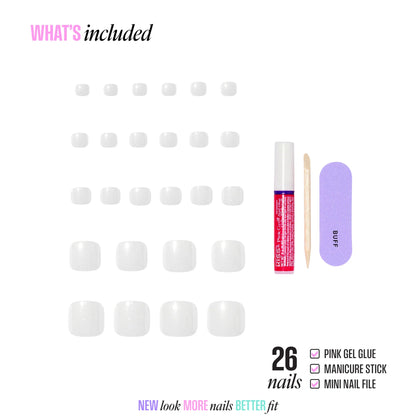 Kiss Glam embellished toe nails. 26 toenails. GST01