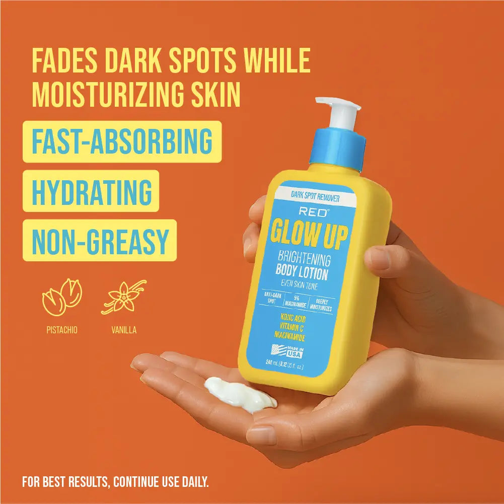 Red by kiss glow up brightening body lotion. GUP06
