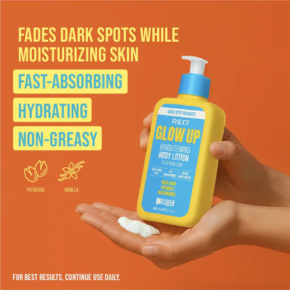 Red by kiss glow up brightening body lotion. GUP06
