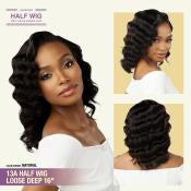 Sensationnel Unprocessed Virgin Human Hair HD Half Wig Glueless 13A loose deep 16"