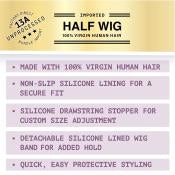 Sensationnel Unprocessed Virgin Human Hair HD Half Wig Glueless 13A loose deep 16"
