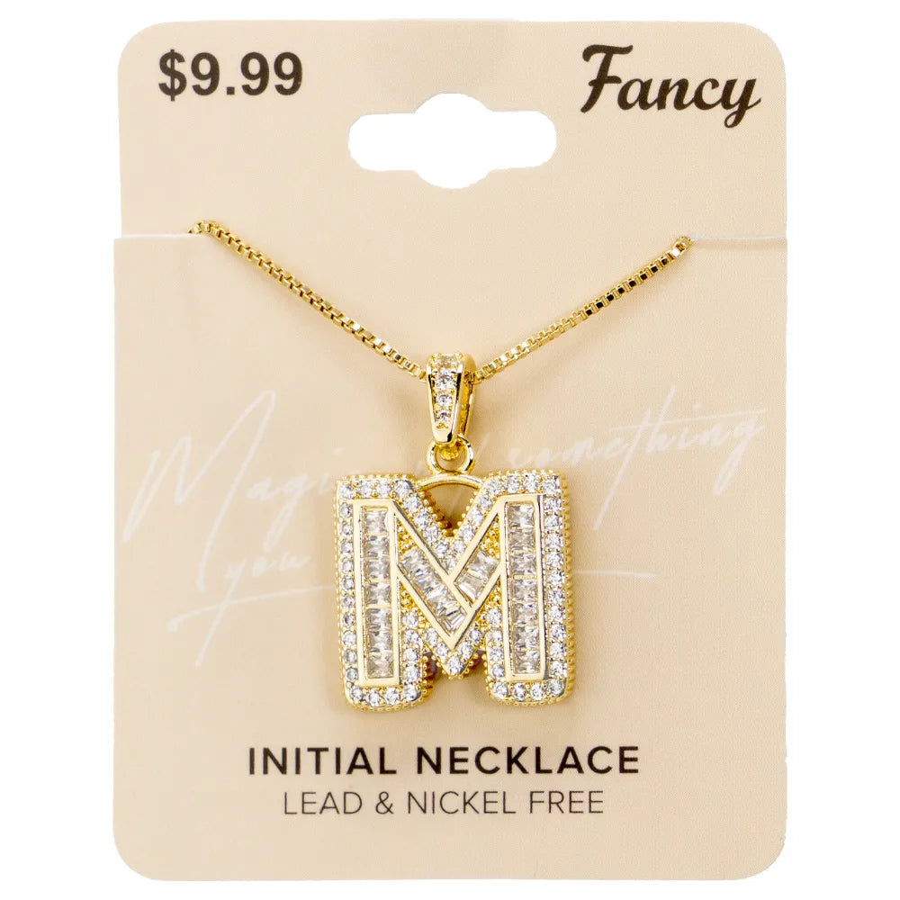 C&L Bold initial necklace gold-BPNKMG