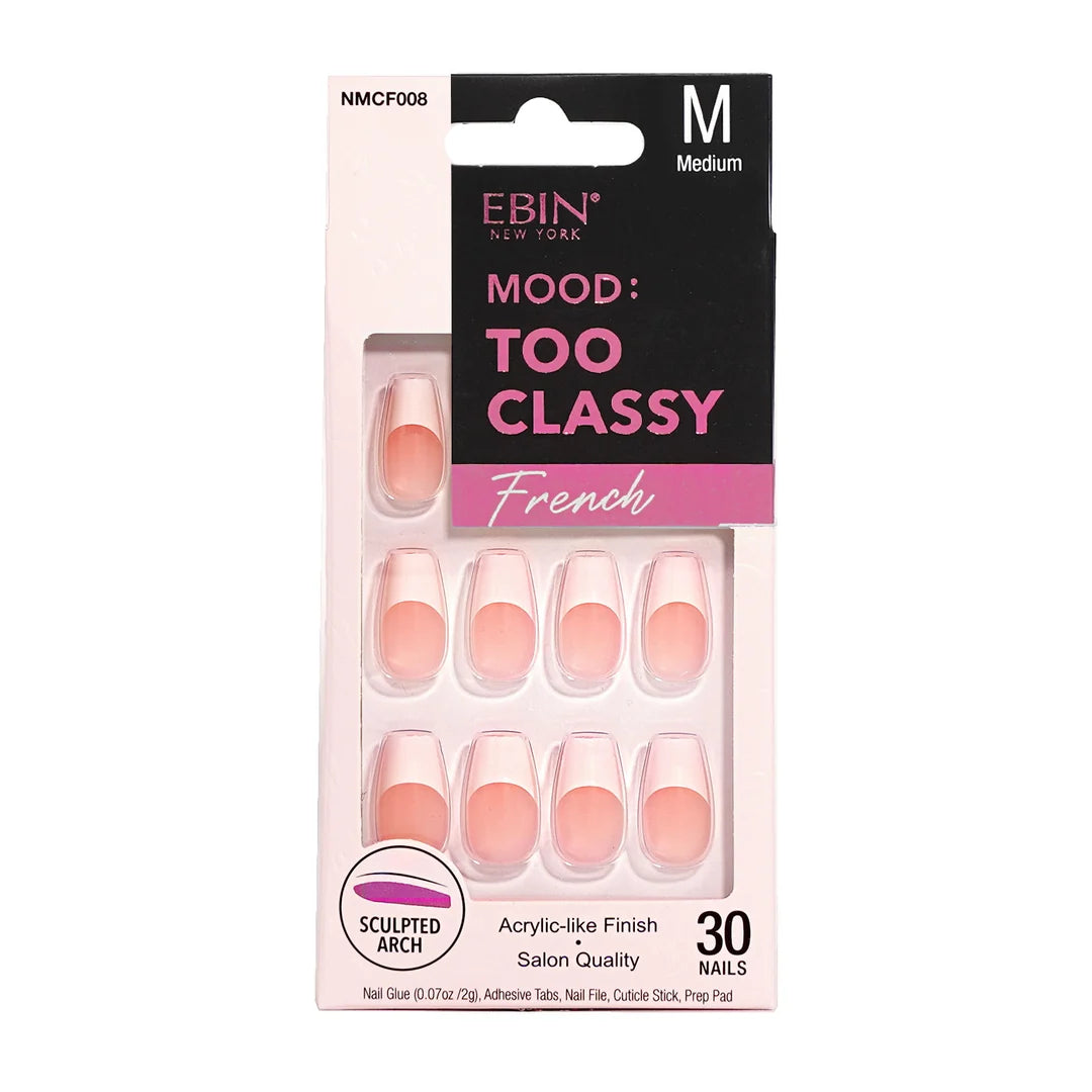 Ebin New York mood too classy French nails. 30nails