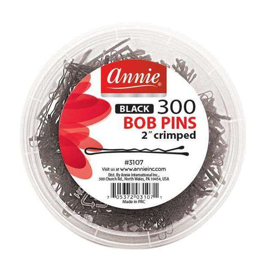 Annie crimped bob pins. Black 2”. 300 pcs #3107